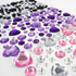 Craft Purple & Silver Hearts Self-Adhesive Rhinestones